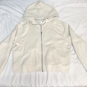 Scuba Oversized Full-Zip Hoodie - bone